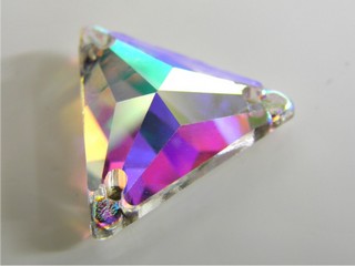 Pietre in cristallo da cucire AB Triangolo 18 mm